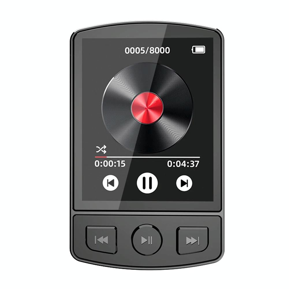 1.8 Inch Color Screen Mp3 / Mp4 Bluetooth Walkman With Back Clip - 64Gb