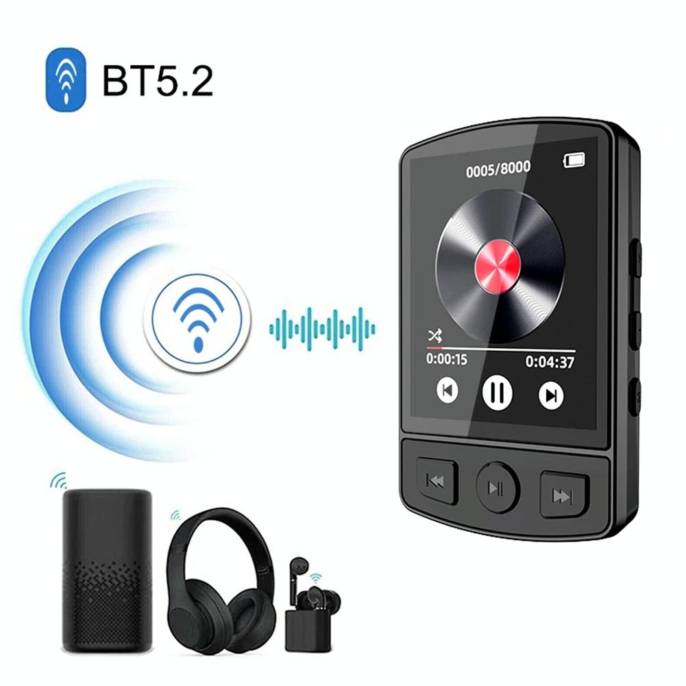 1.8 Inch Color Screen Mp3 / Mp4 Bluetooth Walkman With Back Clip - 64Gb