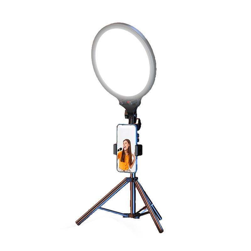 Full-screen Selfie Ring Light Tripod Set for Live Stream - 210cm Height - 55Cm Overhead Shot