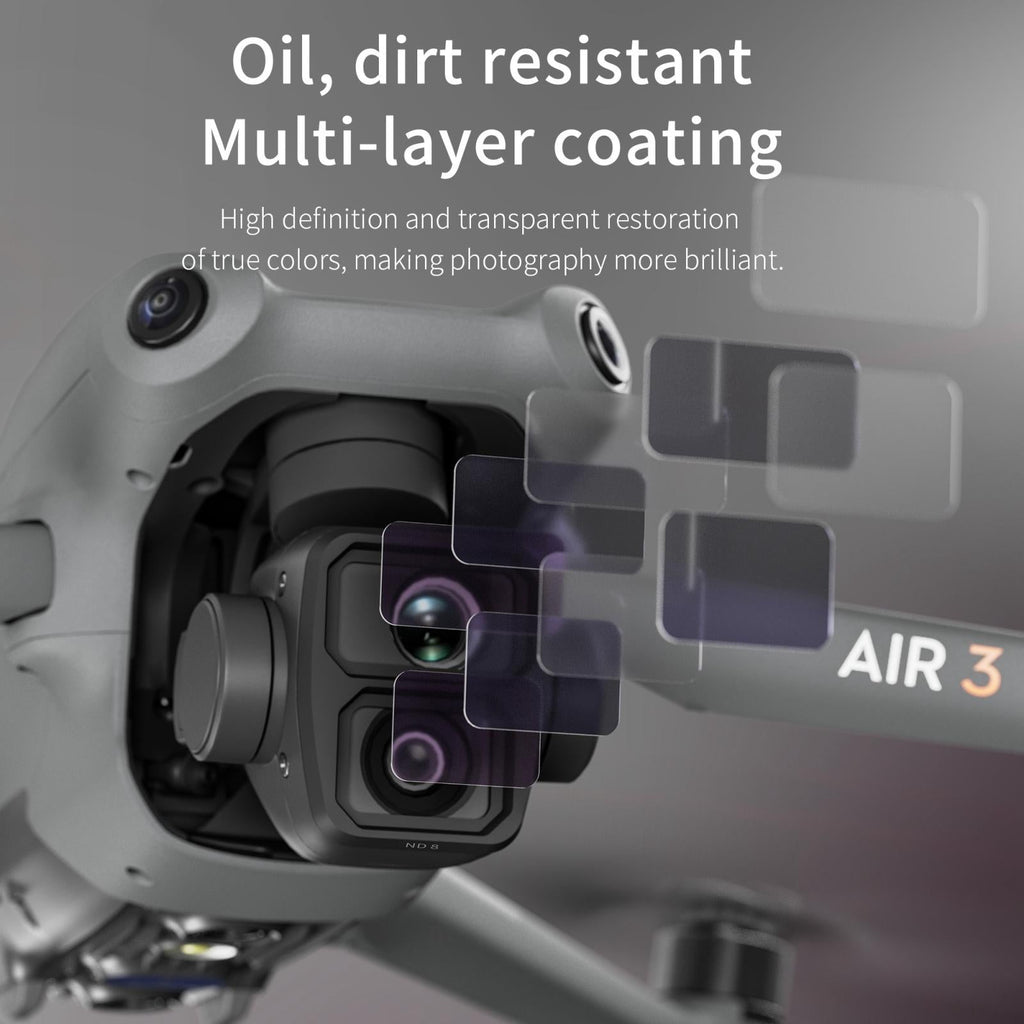 Versatile 4-in-1 Lens Filter for Dji Air 3 Drone - For Dji Air 3 6 In 1 Nd8/16/32/64 Uv Cpl