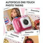 48Mp Dual Lens Kids Digital Camera With 2.4 Ips Screen And 32Gb Tf Card - Blue Fox - With 64G Tf Card Pink Bunny
