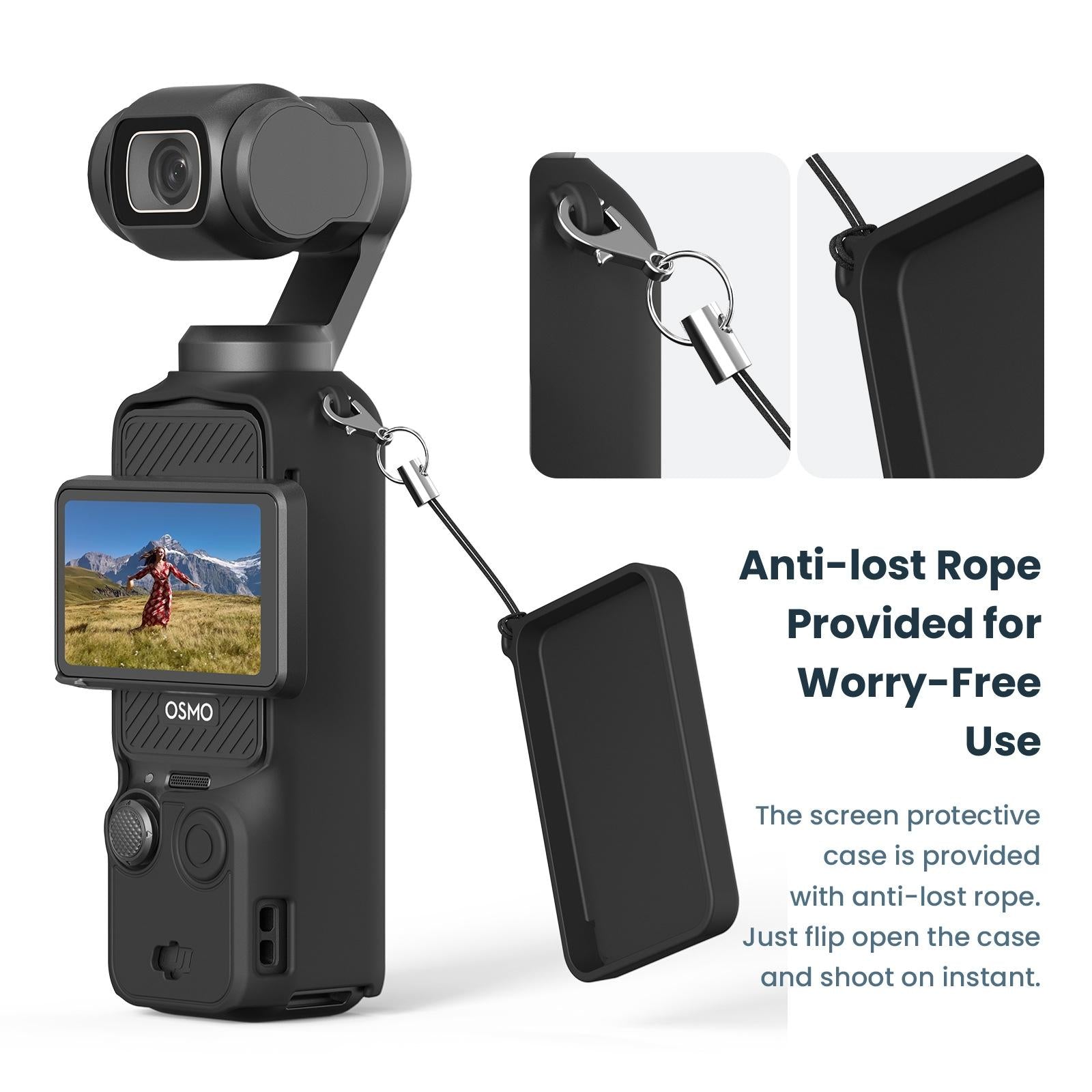 5-in-1 Silicone Case for Dji Pocket 3 Camera Accessories - 7 In 1 Blue