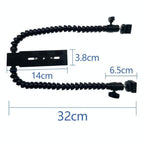 Adjustable Dual Arm Flash Bracket Mount For Hot Shoe