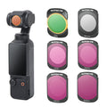 Sunnylife 3 In 1 Nd16 Camera Lens Filter For Dji Osmo Pocket No Gimbal Reset - 6 In 1 Uv Cpl Nd8-64
