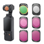 Sunnylife 3 In 1 Nd16 Camera Lens Filter For Dji Osmo Pocket No Gimbal Reset - 6 In 1 Uv Cpl Nd8-64