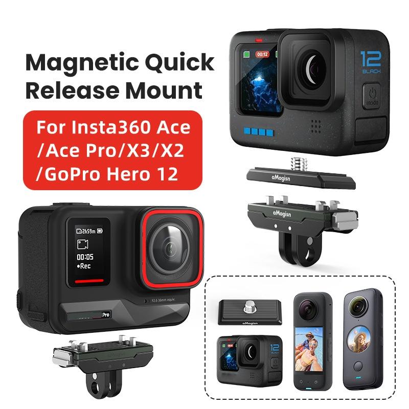 Metal Magnetic Quick Release Top Cover for Insta360 Ace / Pro / X3 / X2 / Gopro Hero12