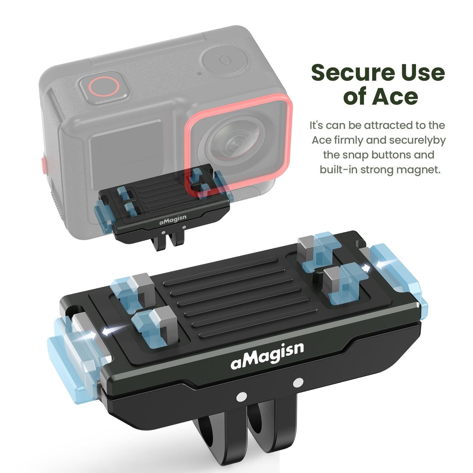 Metal Magnetic Quick Release Top Cover for Insta360 Ace / Pro / X3 / X2 / Gopro Hero12