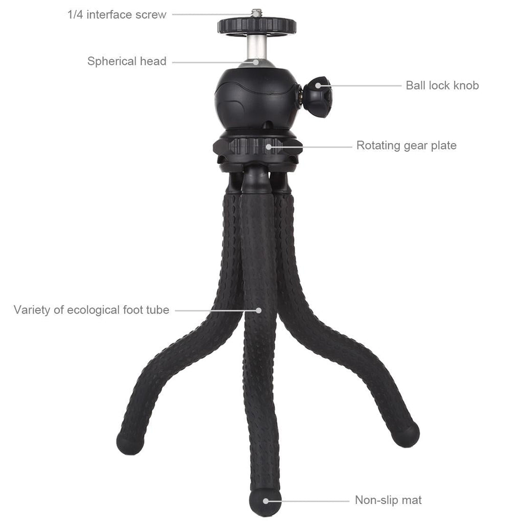 Flexible Mini Octopus Tripod with Ball Head for Slr Cameras