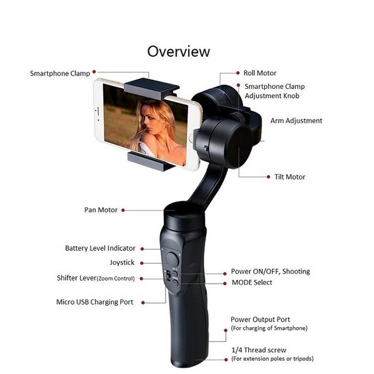 Stable Three-axis Gimbal for Smooth Camera Shots - Live Support