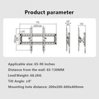 Adjustable Tv Wall Mount Bracket for 65-90 Inch Tvs