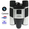 5-in-1 Binocular Camera with Video Digital Pc Cam and Tf Card Reader - 10x25mm 101m / 1000m Field of View - Compact Size