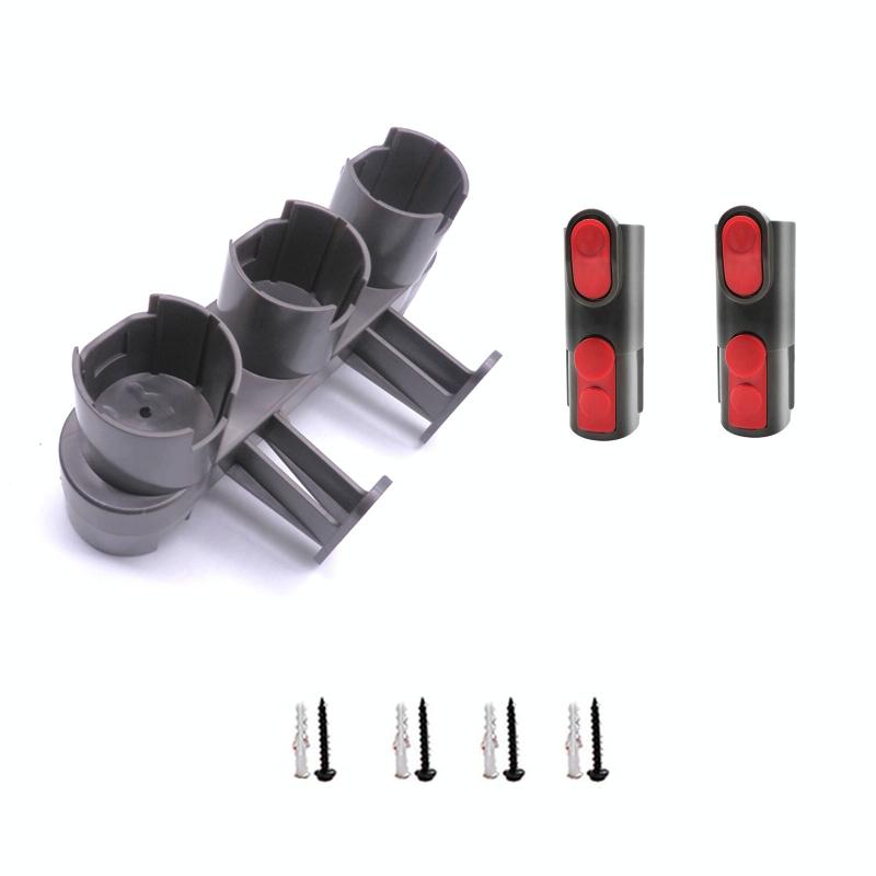 Universal Vacuum Cleaner Rack with 2 Adapters for Dyson V7 V8 V10 - Organize and Store Efficiently
