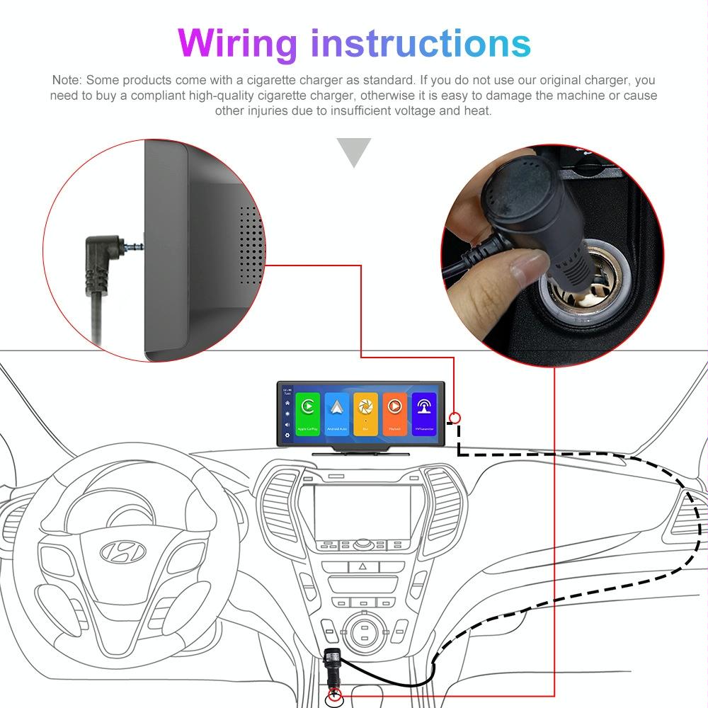 10.26 Inch Wireless Carplay Display For Android Auto