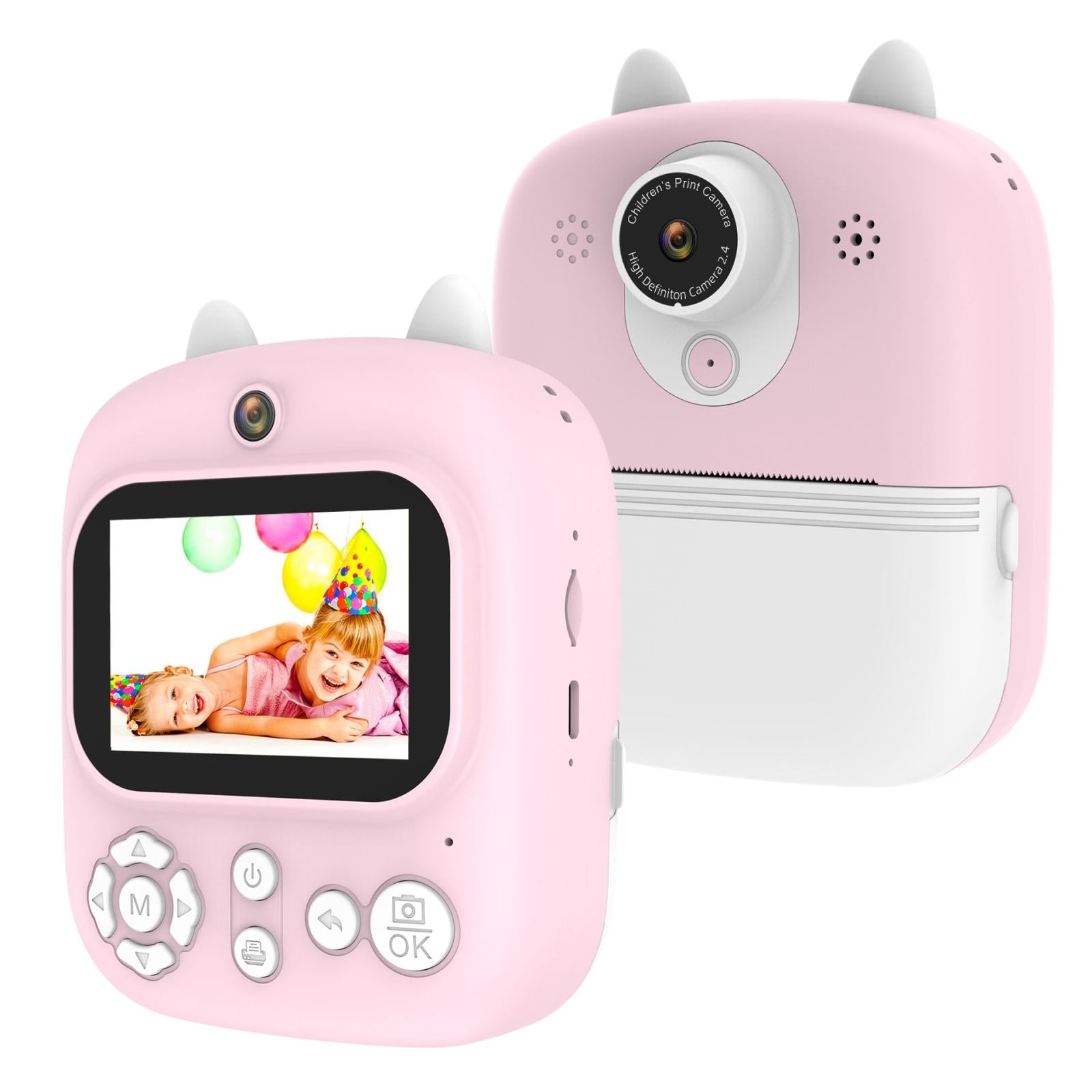32g Instant Camera with 2.4 Display & Card Reader for Kids - 1200w Blue - 32G + Card Reader Purple