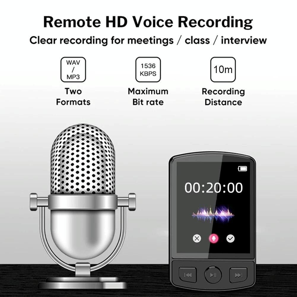 1.8 Inch Color Screen Mp3 / Mp4 Bluetooth Walkman With Back Clip - 128Gb