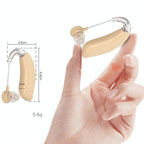 Rechargeable Hearing Aid Amplifier With Charging Pod Blue+White