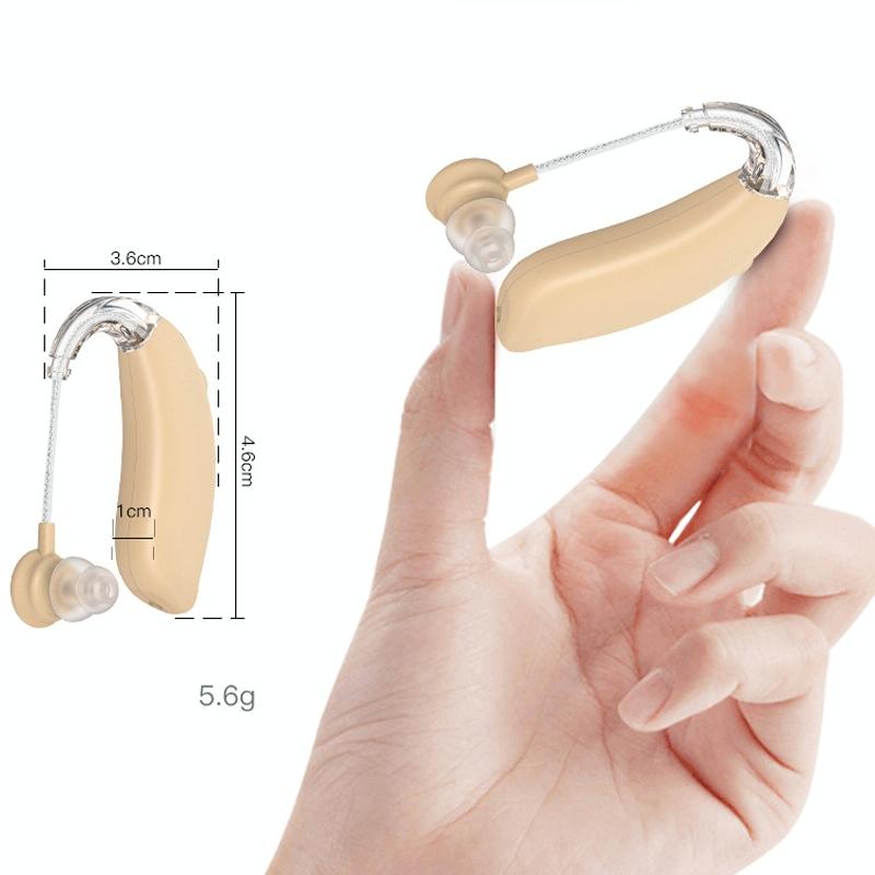 Rechargeable Hearing Aid Amplifier With Charging Pod Blue+White