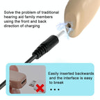 Rechargeable Hearing Aid Amplifier With Charging Pod Blue+White