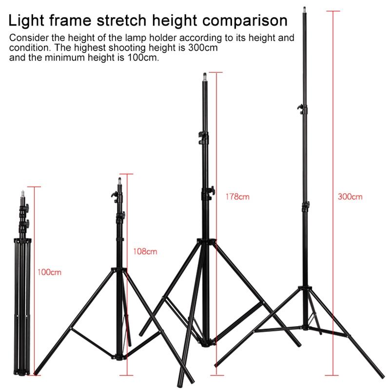 Professional Photography Lighting Stand With Spring Buffer For Studio Flash