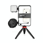 Vlogging Video Rig With Led Light Mic & Tripod