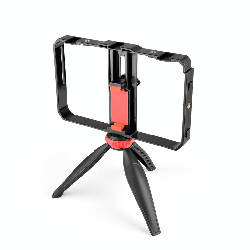 Vlogging Video Rig With Led Light Mic & Tripod