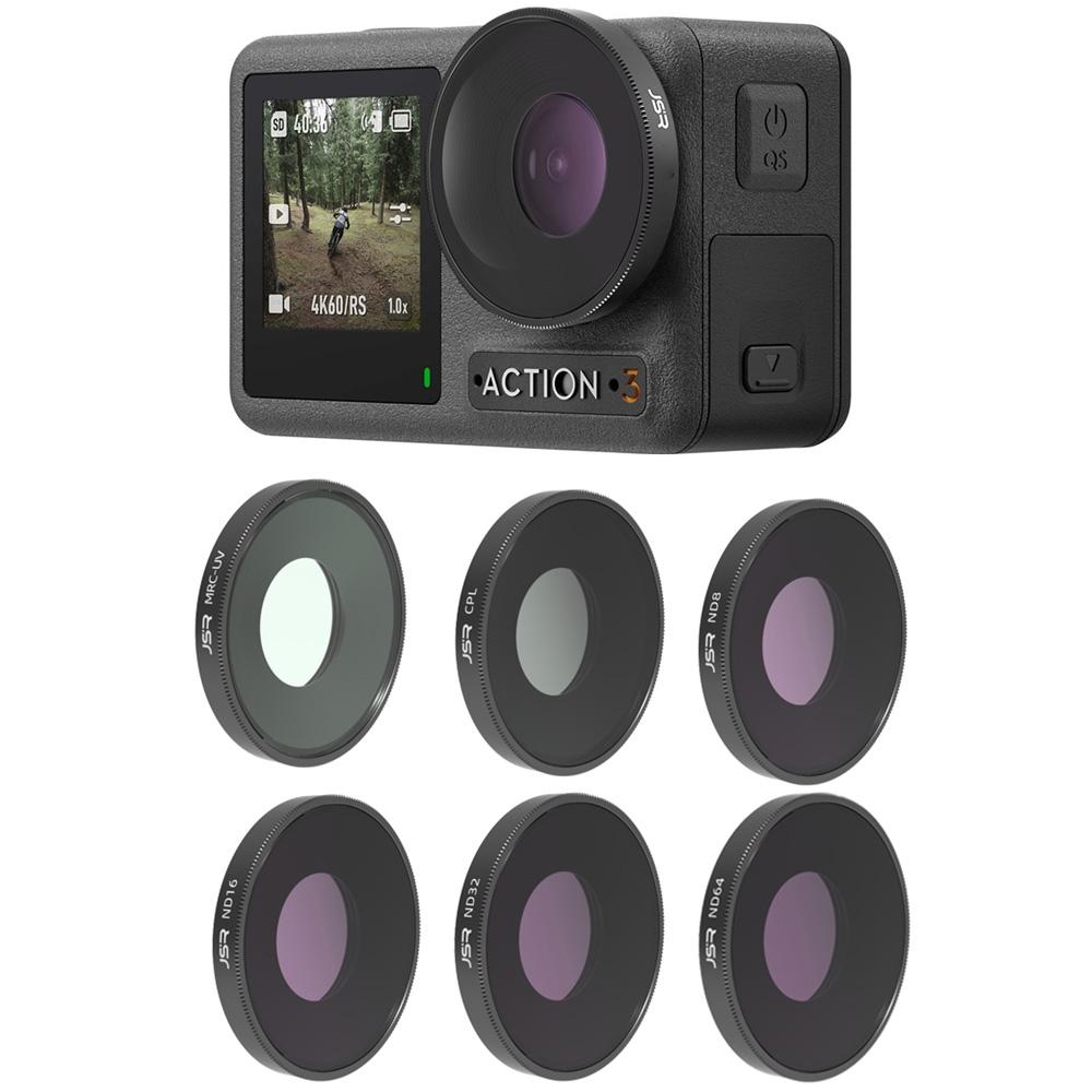 4-in-1 Lens Filter Set for Dji Action 3 - Uv Cpl Nd8-64