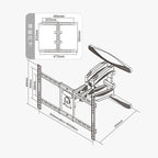 Swivel Tv Wall Mount for 55-85 Led / Lcd - All-moving Cantilever Design