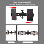 Live Broadcast Dual Phone Bracket with 1.1m Tripod & 6.2 Inch Led Ring Light Kit