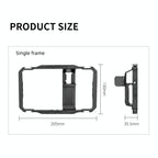 Vlogging Live Broadcast Smartphone Video Rig With Led Light And Mic