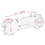 Ultra-Light Bike Handlebar Stem Riser 6 Degree 100Mm Matte
