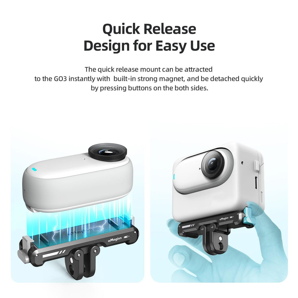 Insta360 Go 3 Magnetic Fast Disassembly Seat Bracket for Sports Camera
