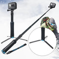 Foldable Tripod Selfie Stick for Action Cameras - 23.5-81cm Length