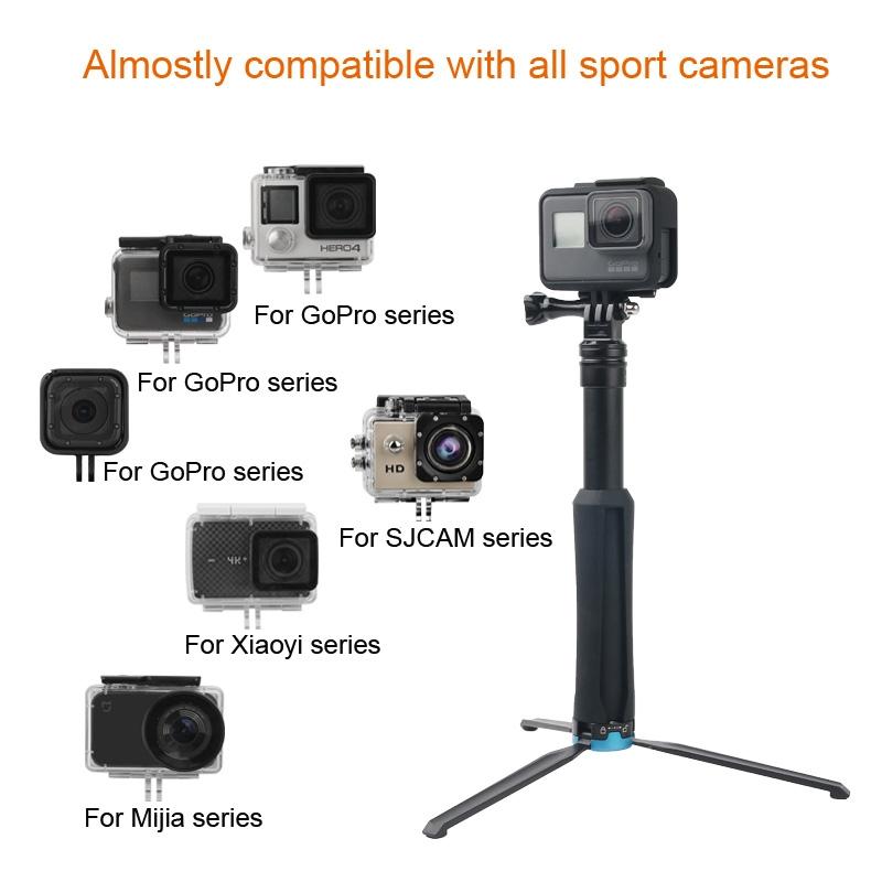 Foldable Tripod Selfie Stick for Action Cameras - 23.5-81cm Length