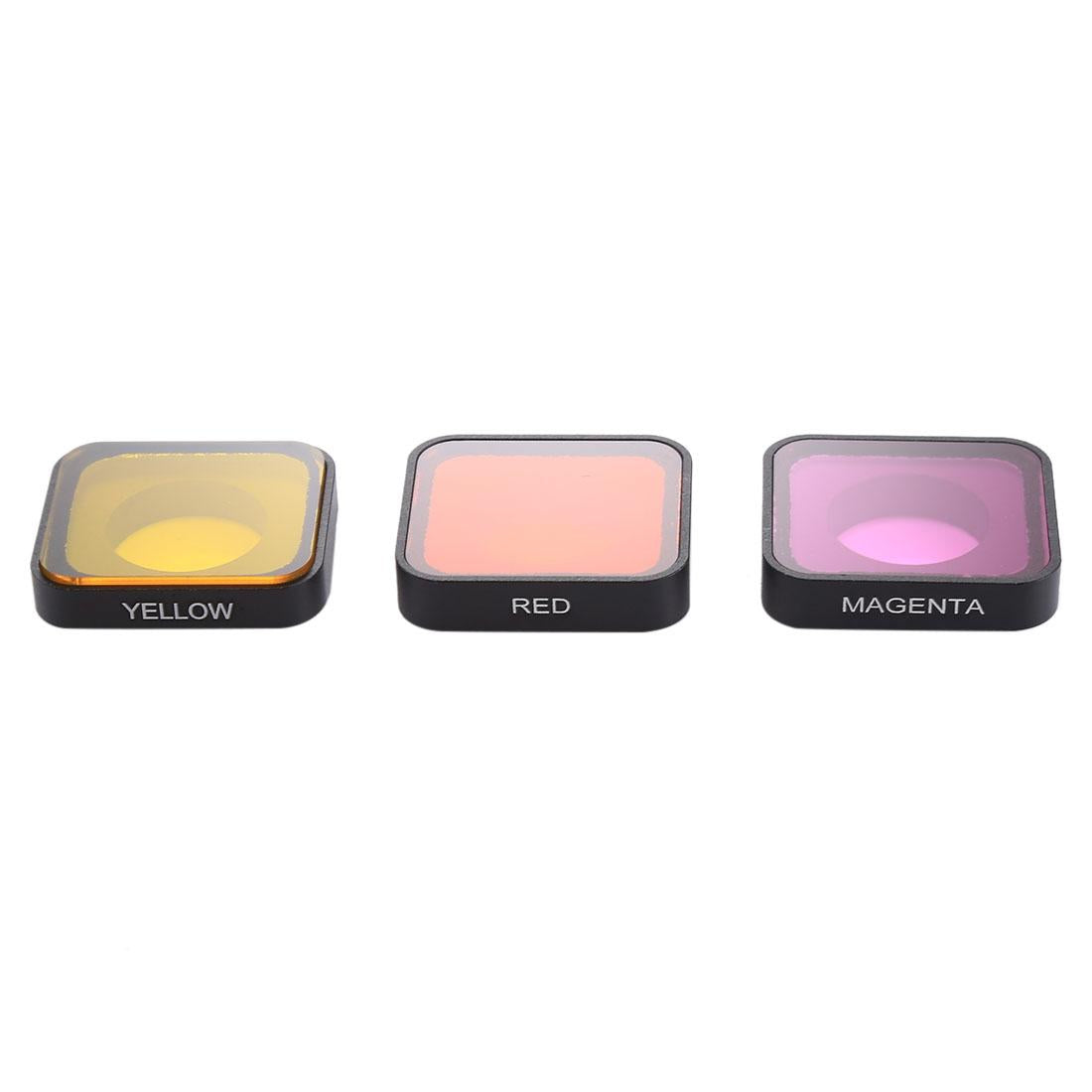 3-in-1 Snap-on Lens Filter for Gopro Hero6 / 5 - Red Yellow Purple