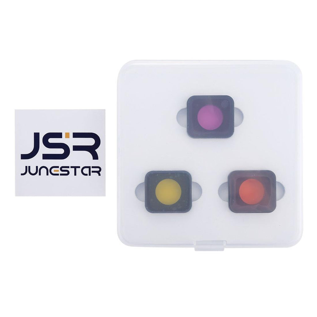 3-in-1 Snap-on Lens Filter for Gopro Hero6 / 5 - Red Yellow Purple