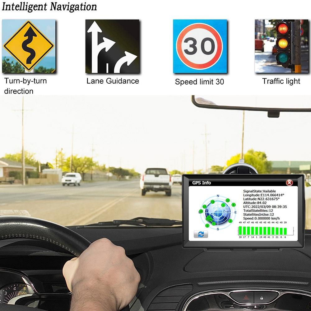 8 Inch Car Gps Navigator - 9 Screen Bluetooth Africa Map - South America Map