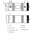 Full Hd 1080p Action Camera with 120 Degree Wide Angle Lens - Tf Card Support