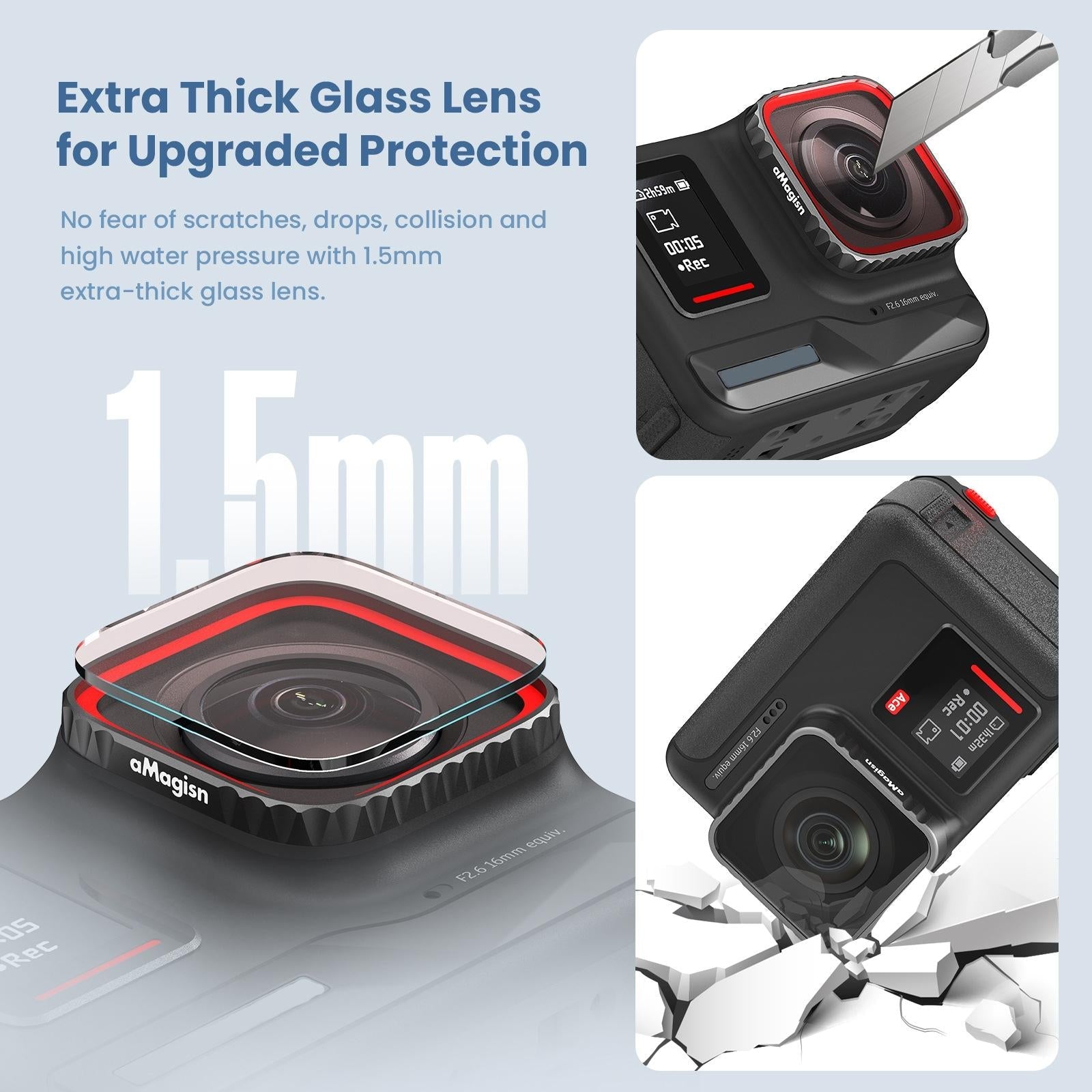 Waterproof Protective Goggles for Sports Camera - Magisn - For Insta360 Ace Cpl+Nd8+Nd16+Nd32
