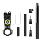 Handlebar Mount Camera Bracket with Monopod Stand for Bikes