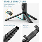 Rotatable Bluetooth Selfie Stick with Fill Light and Remote Control