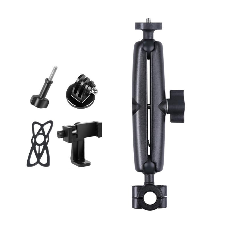25mm Ballhead Car Seat Mount for Action Cameras with Phone Clamp and Anti-lost Case