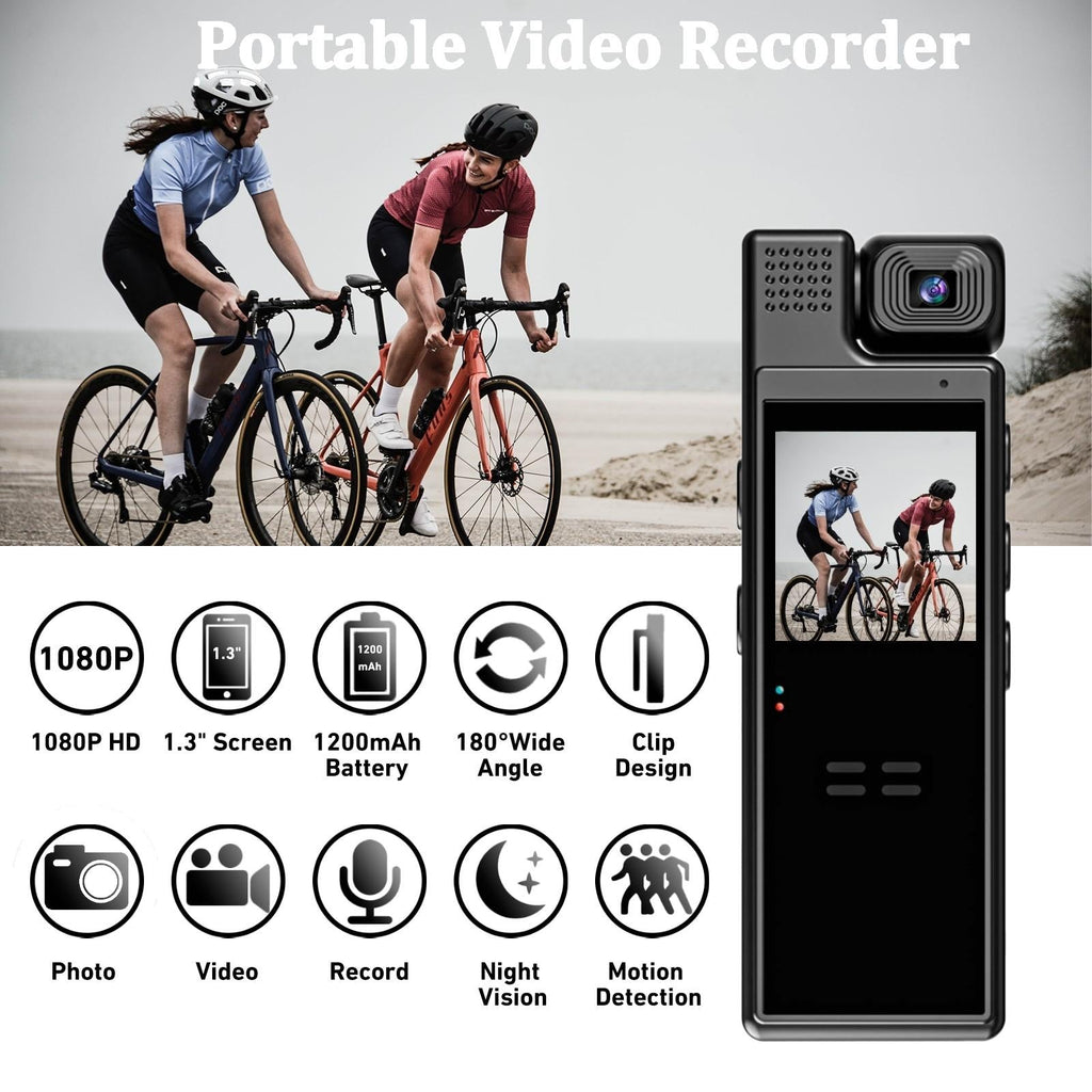 Professional 1080P Hd Action Camcorder - Black