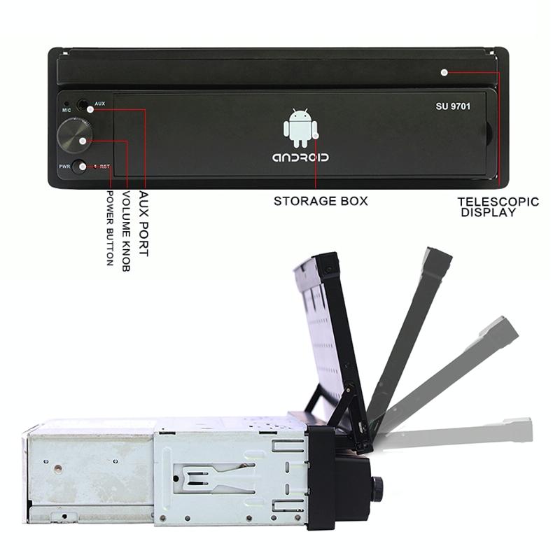 7 Inch Car Android Radio Receiver Fm / Bluetooth / Tf / Gps / Wifi 2Gb + 16Gb