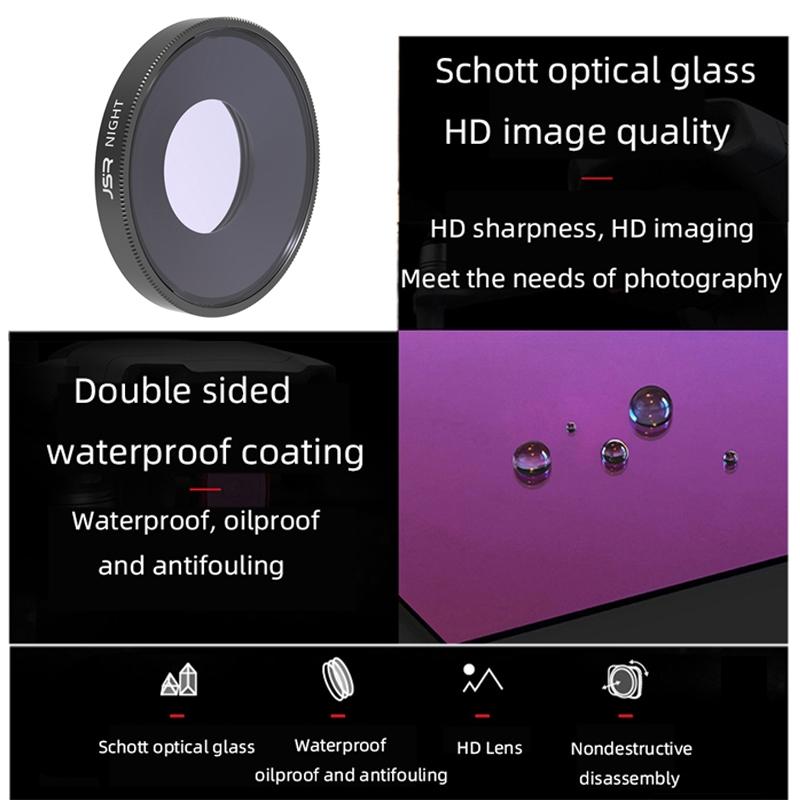 Universal 3-in-1 Lens Filter for Dji Action Camera