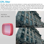 Professional Diving Lens Filter Set for Dji Pocket - Cpl / Nd8 / Nd16