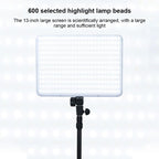 600 Led Flat Fill Light with Remote & Display - Ttv-600