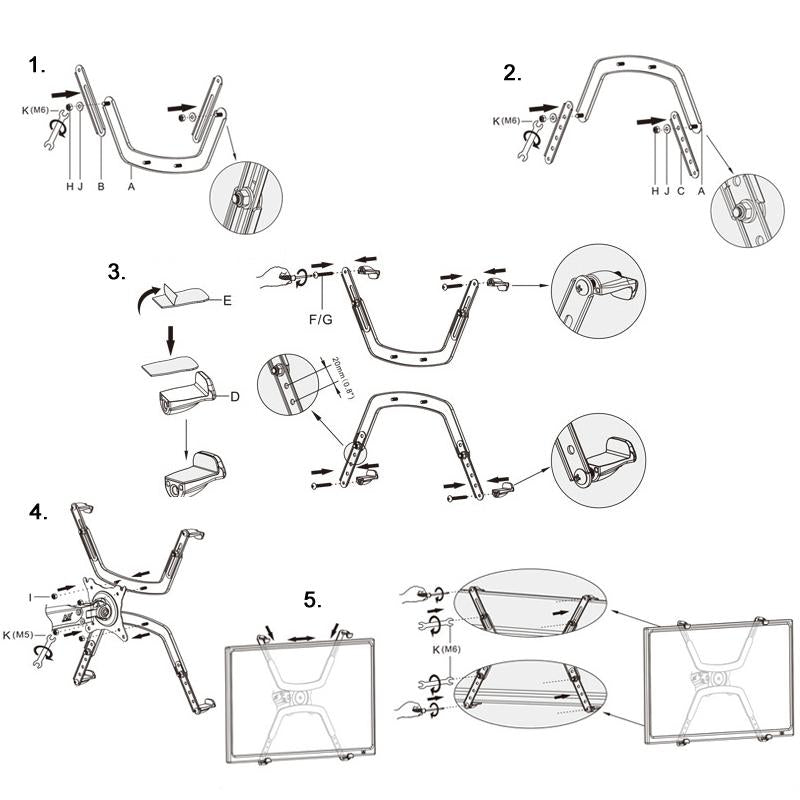 Computer Monitor Stand Accessories - Non-hole Design