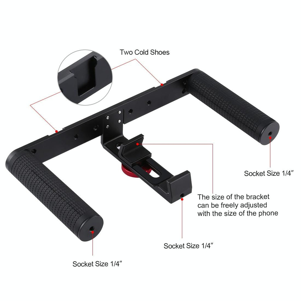 4-In-1 Vlogging Kit With 4.7 Ring Light Mic Tripod & Stabilizer