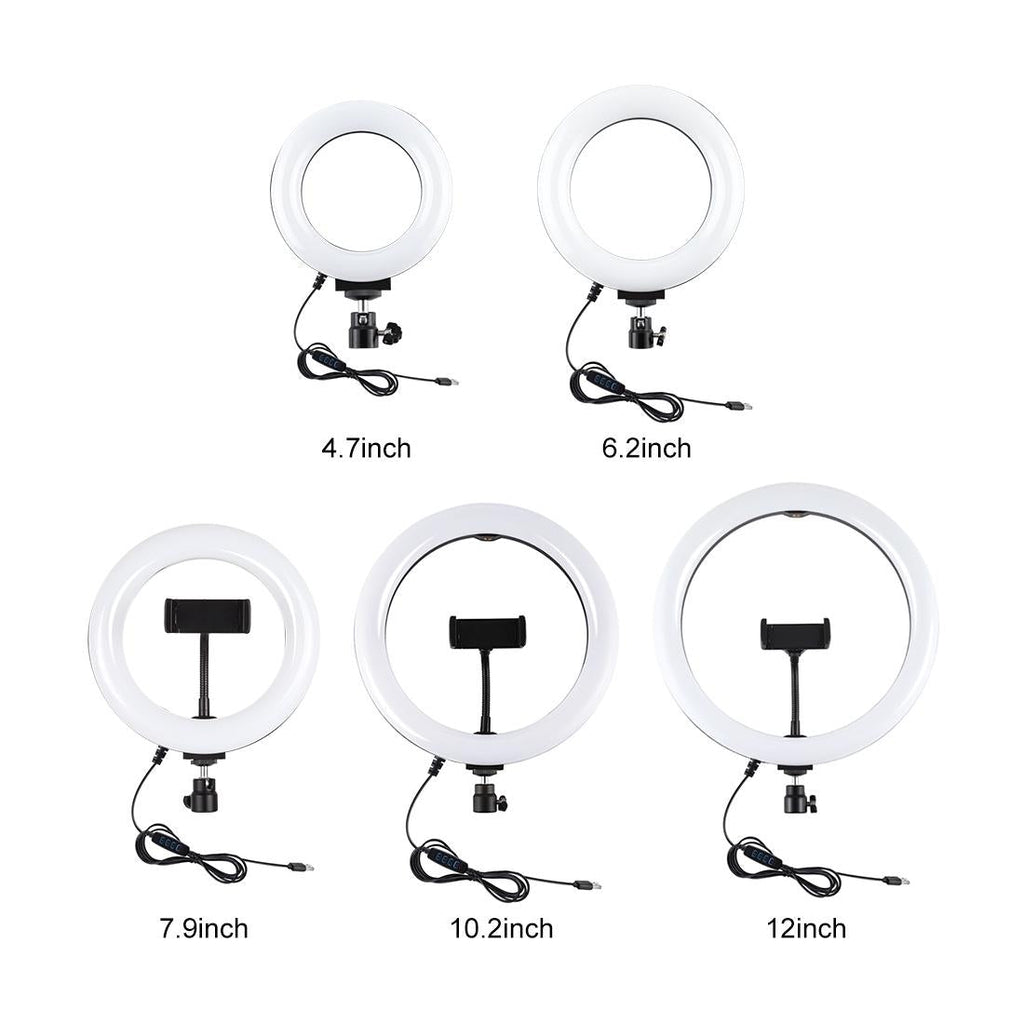 Live Broadcast Phone Bracket & Tripod Mount with Extension Rod & 6.2 Inch Led Ring Light Kit