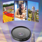 52mm 10-in-1 Professional Lens Filter Kit for Gopro Hero10 / 9 with Adapter Ring and Cap
